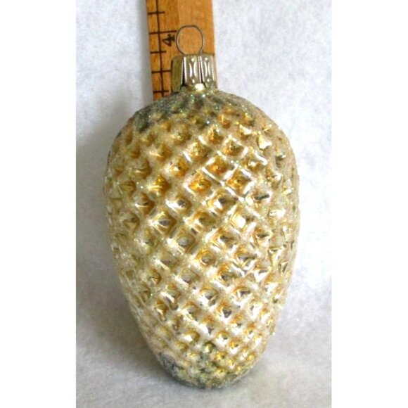 Pinecone Christmas Glass Germany Ornament Bauble - Christmas Tree Decoration - Picture 3 of 6